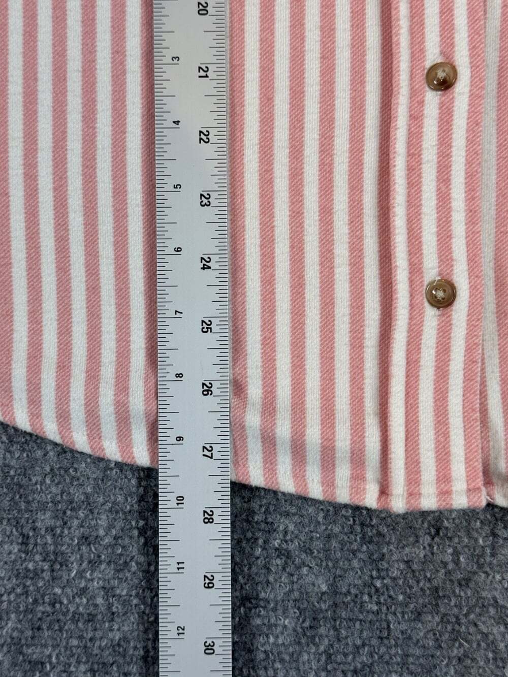 Faherty Womens Pink White Striped Button Up Shirt Coastal Cottage Beach Size M - Picture 4 of 8
